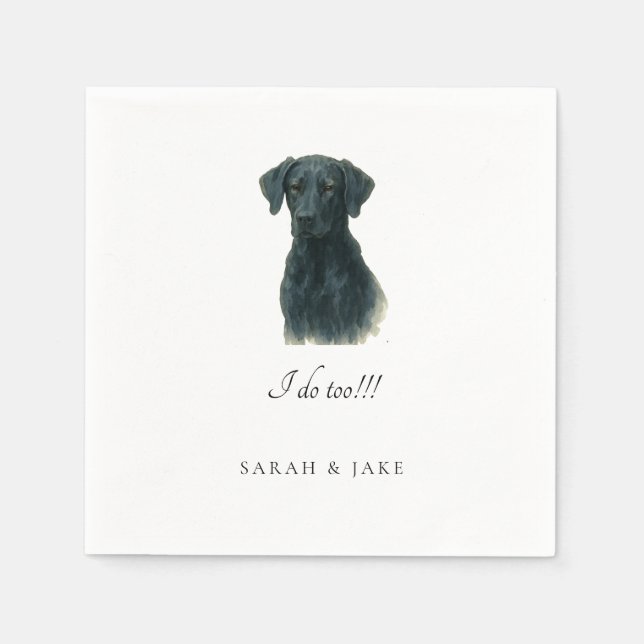 Servilleta De Papel Personalizado Doberman Lab III Mascota Bodas Napki (Anverso)