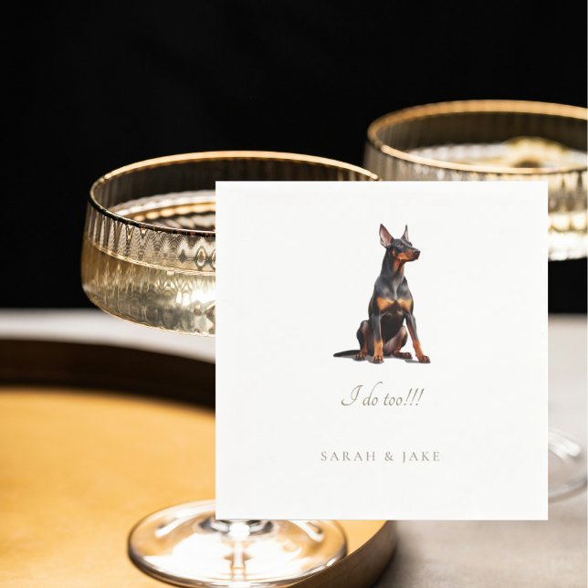 Servilleta De Papel Personalizado Doberman Pinscher Mascota Boda Napki (Subido por el creador)