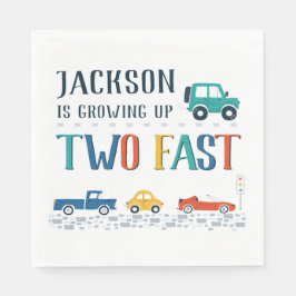 Servilleta De Papel Personalizado Dos Segundo Cumpleaños Rápido