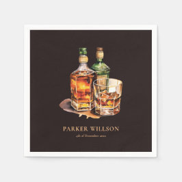 Servilleta De Papel Personalizado el cumpleaños de los hombres Whisky