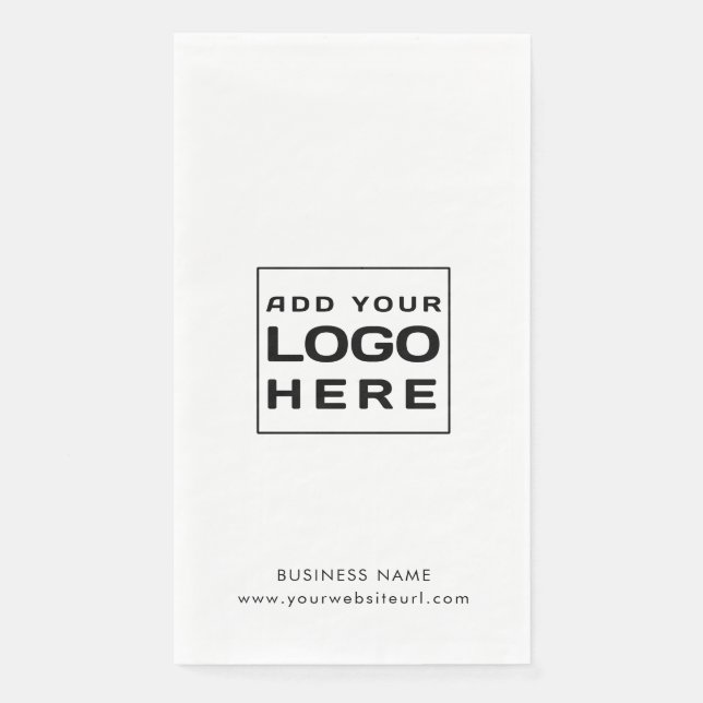 Servilleta De Papel Personalizado elegante con logotipo de negocios mo (Anverso)