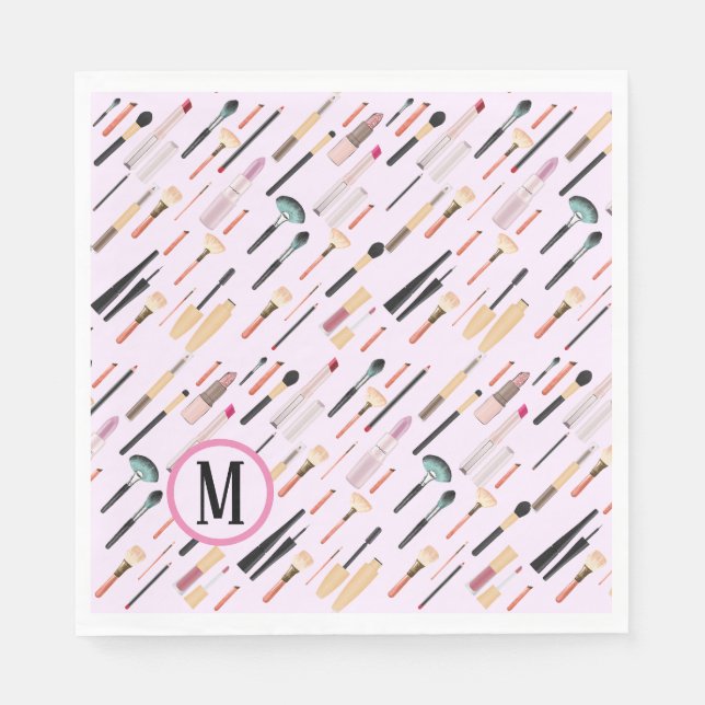 Servilleta De Papel Personalizado Elegante Glittering Beauty Makeup To (Anverso)