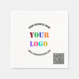 Servilleta De Papel Personalizado Empresa Logotipo Texto Código QR Pla