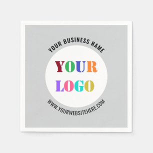Servilleta De Papel Personalizado Empresa Logotipo Textos Plantilla de