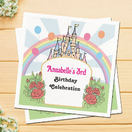Servilleta De Papel Personalizado Fairytale Castle Magnífica fiesta de