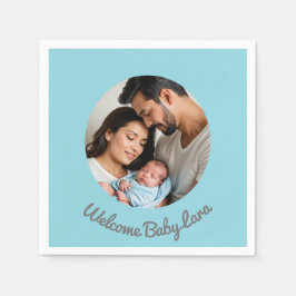 Servilleta De Papel personalizado Felicidades bebé bebé bebé azul bien