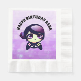 Servilleta De Papel Personalizado Feliz Cumpleaños Juego Temático Mora