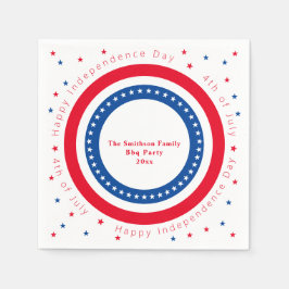 Servilleta De Papel Personalizado Feliz Día de la Independencia Estrel