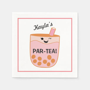 Servilleta De Papel Personalizado Fiesta de Tea Boba Bubble