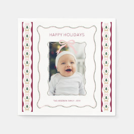 Servilleta De Papel Personalizado foto color rosa sacudida festividad