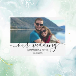 Servilleta De Papel Personalizado Foto Moderno Boda Relajado Libro de