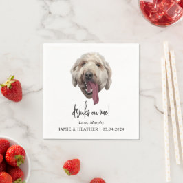 Servilleta De Papel Personalizado Goldendoodle Perro Boda Cocktail Nap