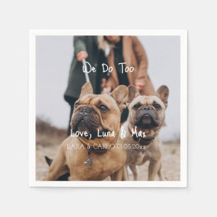 Servilleta De Papel personalizado gracioso foto de perro We Do Too Euc