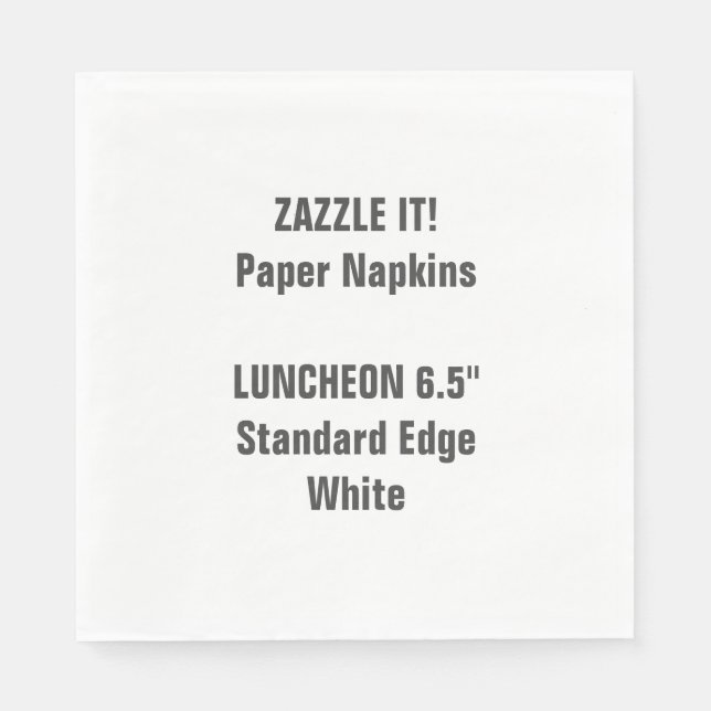 Servilleta De Papel Personalizado Gran BLANCO Papel Luncheon (Anverso)