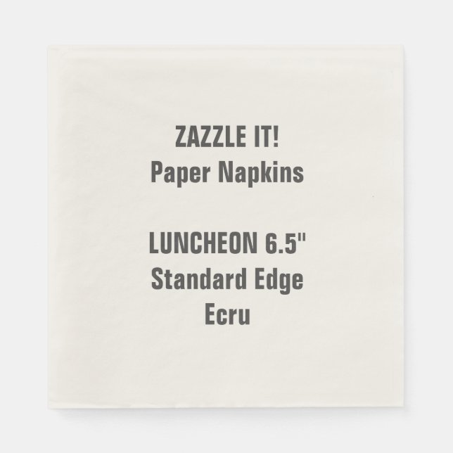 Servilleta De Papel Personalizado Gran ECRU Papel de almuerzo Napkins  (Anverso)