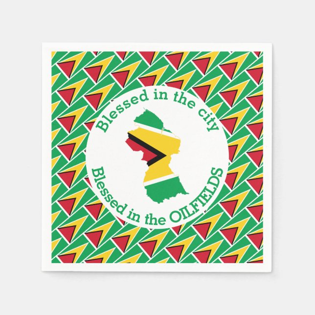 Servilleta De Papel Personalizado GUYANA (Anverso)