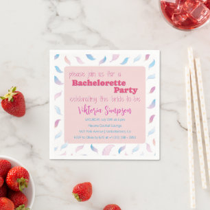 Servilleta De Papel Personalizado Hippie Holographic Bachelorette Part