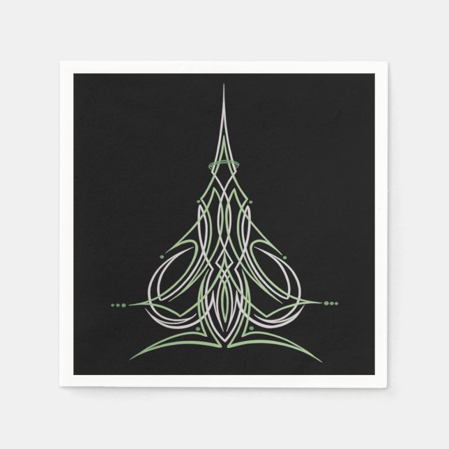 Servilleta De Papel Personalizado Hot Rod Car Pinstripe Pinstripe Arte (Anverso)