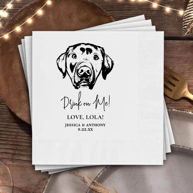 Servilleta De Papel Personalizado Labrador Perro bebida personalizada  (Subido por el creador)