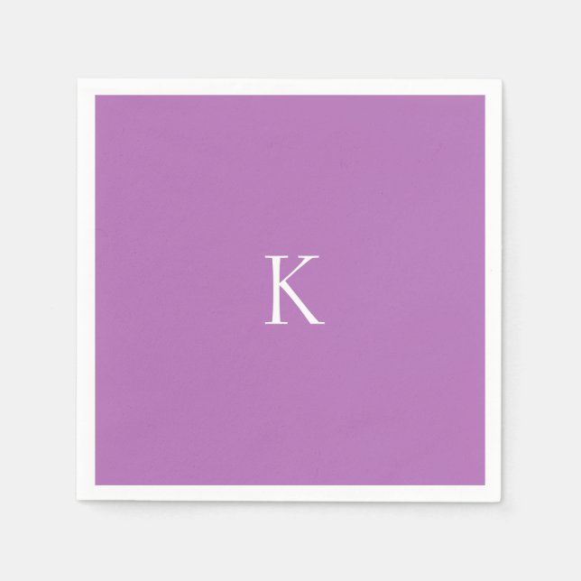 Servilleta De Papel Personalizado Lavender Cóctel inicial (Anverso)