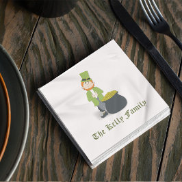 Servilleta De Papel Personalizado Leprechaun Lucky Green Personalizado