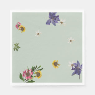 Servilleta De Papel Personalizado Lilac Floral Sage Garden Fiestas Nap
