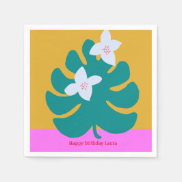 Servilleta De Papel Personalizado lindo nombre de la palma cumpleaños 