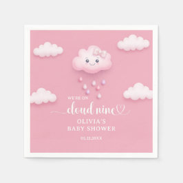 Servilleta De Papel Personalizado lindo nube sonriente nueve ducha beb