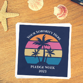 Servilleta De Papel Personalizado lindo Sorority Pledge Week Beach Fie
