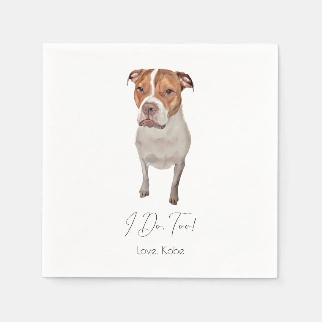 Servilleta De Papel Personalizado Mascota Cocktail Napkin (Anverso)