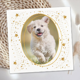 Servilleta De Papel Personalizado Mascota de fotografía perro Cumpleañ