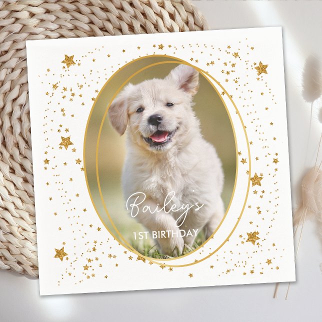 Servilleta De Papel Personalizado Mascota de fotografía perro Cumpleañ (Subido por el creador)