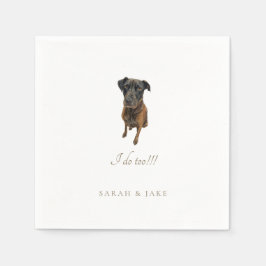 Servilleta De Papel Personalizado Mascota Doberman Boda