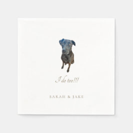 Servilleta De Papel Personalizado Mascota Doberman Lab II Bodas