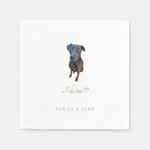 Servilleta De Papel Personalizado Mascota Doberman Lab II Bodas