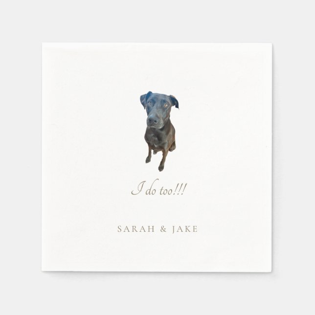 Servilleta De Papel Personalizado Mascota Doberman Lab II Bodas (Anverso)