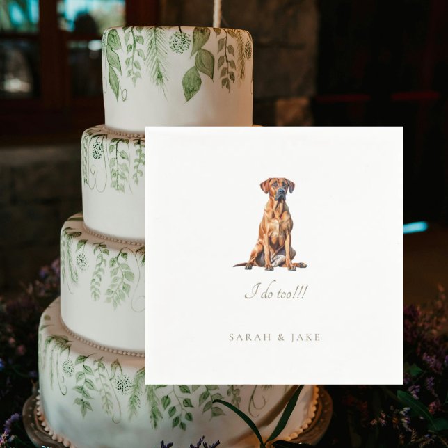 Servilleta De Papel Personalizado Mascota Imagen Boda Napkins (Subido por el creador)