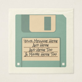 Servilleta De Papel Personalizado Mensaje Computadora Disquetes