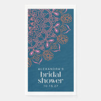 Personalizado moderno bohemiano azul Mandala Brida
