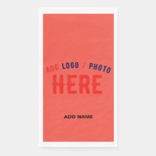 SERVILLETA DE PAPEL PERSONALIZADO MODERNO ESTILO NARANJA ROJO VERIFICA