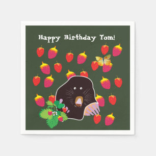 Servilleta De Papel Personalizado Mole Spring Strawberries