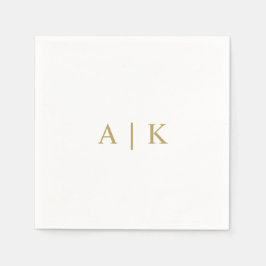 Servilleta De Papel Personalizado Monogram Napkins Faux Gold