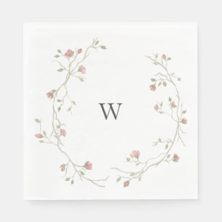 Servilleta De Papel Personalizado Monograma Boda bohemio Napkin