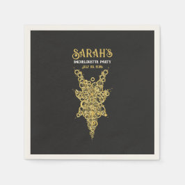 Servilleta De Papel Personalizado Mystic Gold Bachelorette