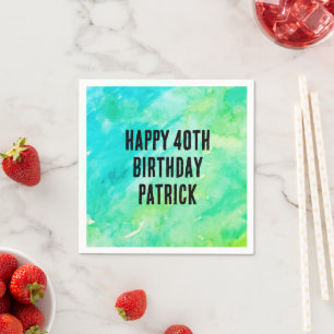 Servilleta De Papel Personalizado Nacimiento acuático Tye