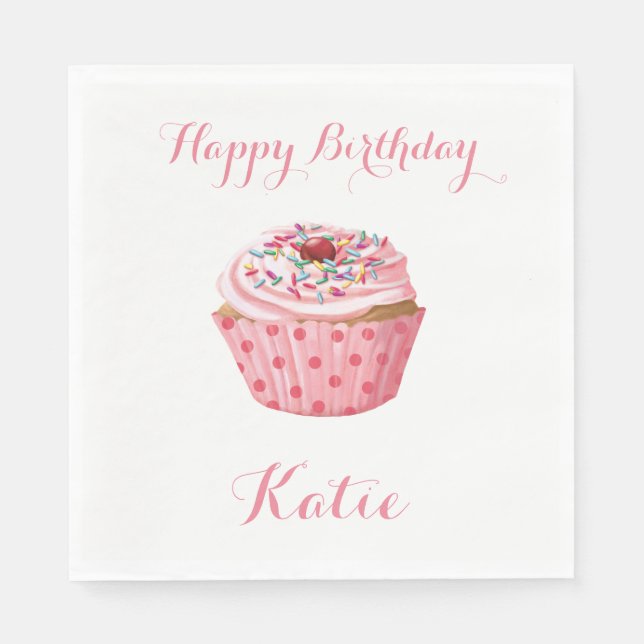 Servilleta De Papel Personalizado Nápoles de Cumpleaños, Pastel de Noc (Anverso)