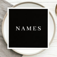 Personalizado negro simple Añadir su nombre elegan