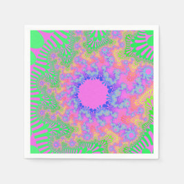 Servilleta De Papel Personalizado Neon Rainbow Sunburst Paper Napkins