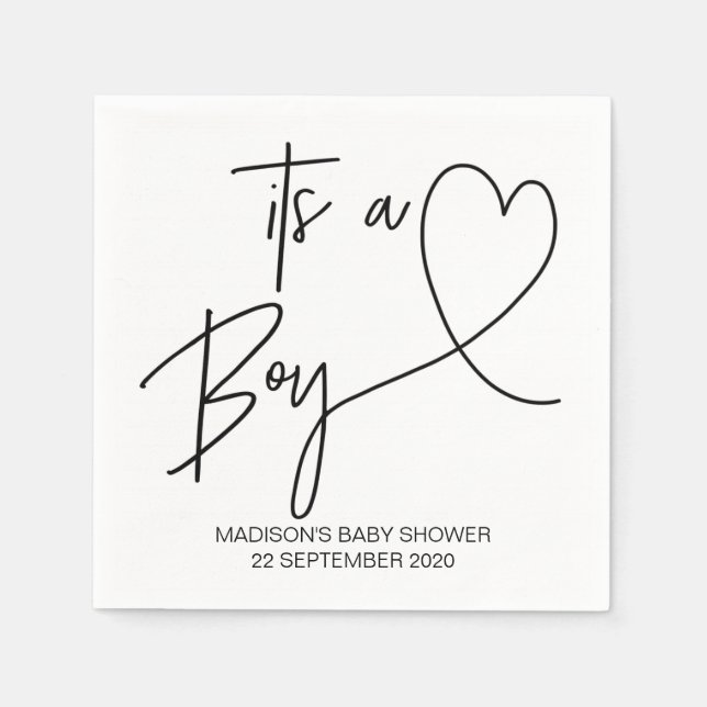 Servilleta De Papel Personalizado Niño Baby Shower Cocktail Decoración (Anverso)