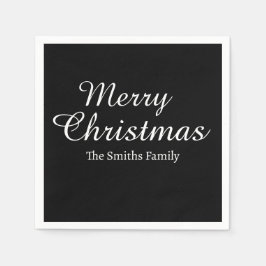 Servilleta De Papel Personalizado Nombre Moderno Navidad Feliz Persona